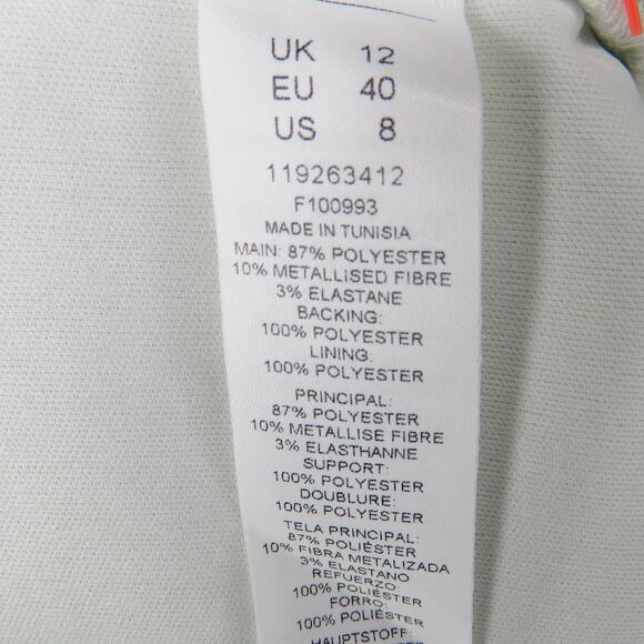 ASOS Lime Green Sparkly Flared Leg Pants Size 8 Y2k - Picture 6 of 12